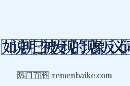 如说明已被发现的现象反义词是什么意思的图片